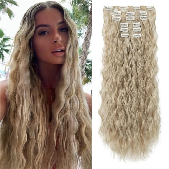 Clip In Hair Extensions, 6PCS Hair Extensions